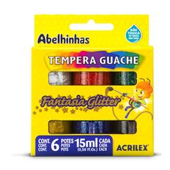  PACK X6 TEMP FANTASIA GLITTER 6 COL 15ML