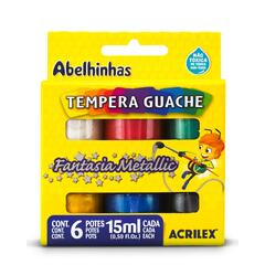 PACK X6 TEMP FANTASIA  METALIC 6 COL 15ML